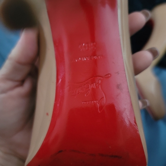 Christian Louboutin Nude Red Bottom Heels - Picture 11 of 11